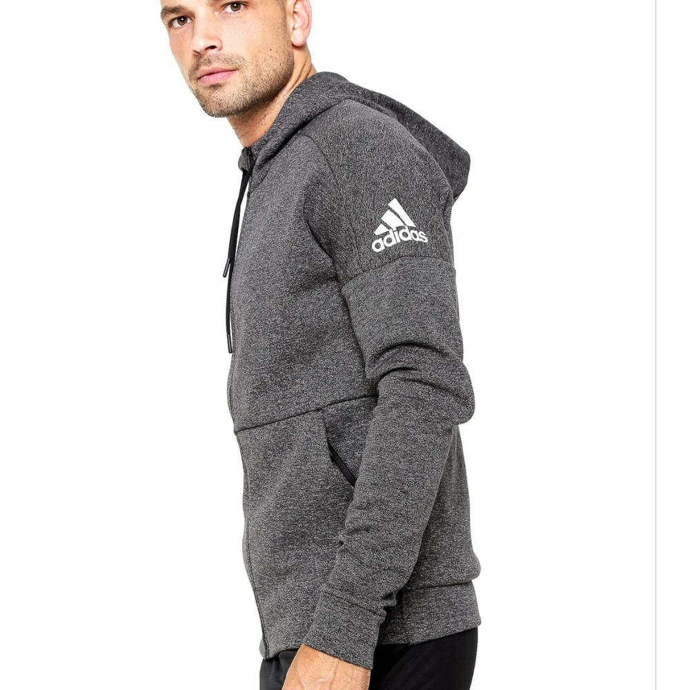 Men's adidas Id Stadium Fz Knit Gray Jacket CW0259 Hoodie